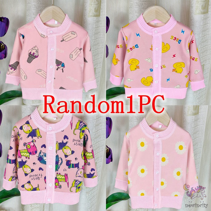 Áo khoác cardigan dệt kim họa tiết hoạt hình phong cách Hàn Quốc dành cho các bé