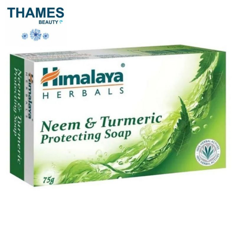 Xà phòng giảm mụn cơ thể từ lá neem Himalaya Neem Turmeric Soap 75g