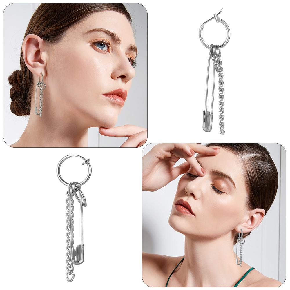 Khuyên Tai Dạng Kẹp Hình Lá Cây Phong Cách Hip Hop Cho Nam Và Nữ