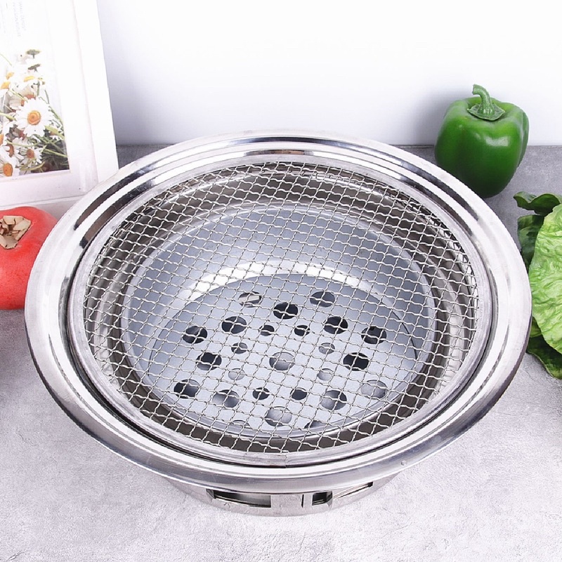 Bếp nướng than hoa tròn âm bàn