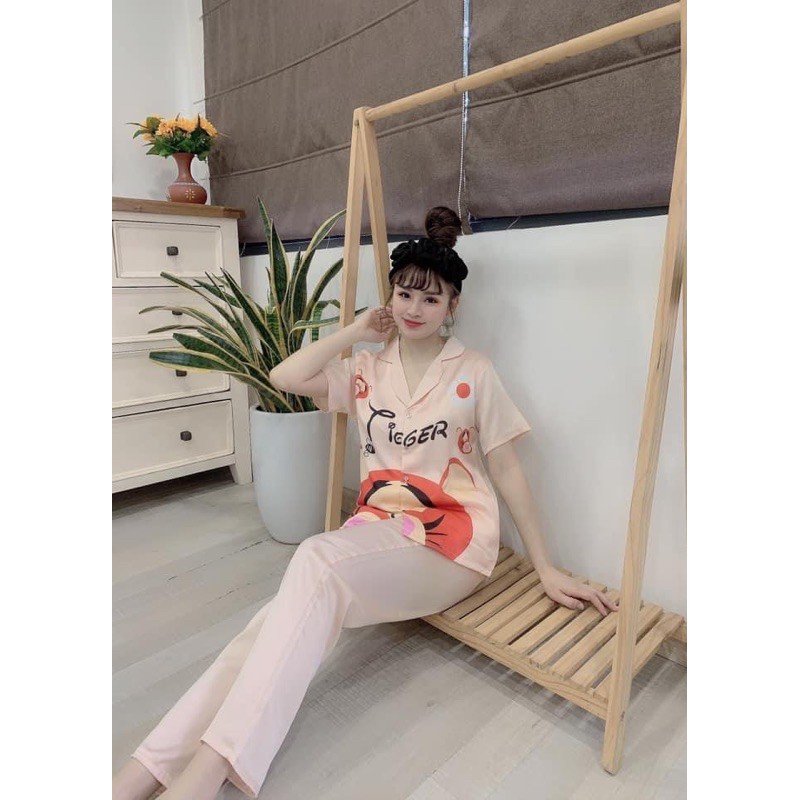 Bộ sau sinh pijama quần dài áo ngắn tay siêu đẹp kèm ảnh thật