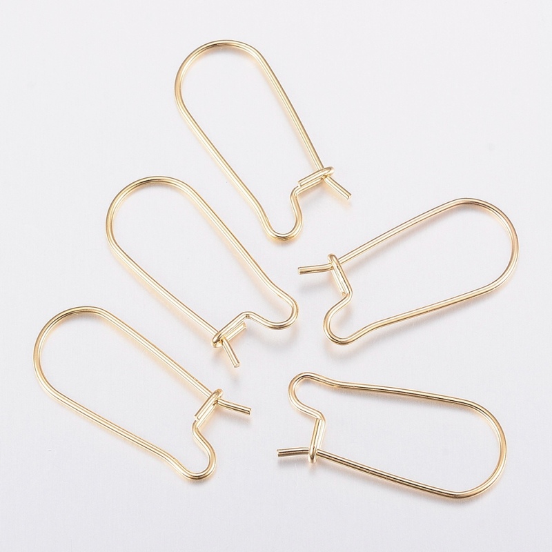 20PCS 10PCS 20x9x0.8mm 304 Stainless Steel Earring Hooks Golden For Earring Findings