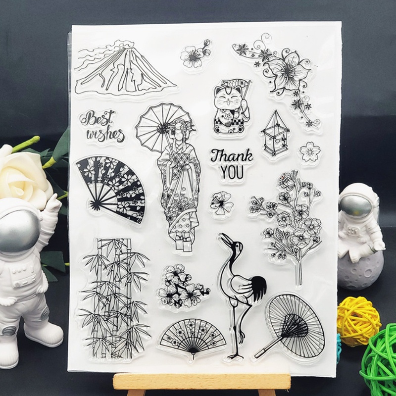 Con Dấu Silicone Trong Suốt In Chữ Thank You Trang Trí Sổ Tay DIY