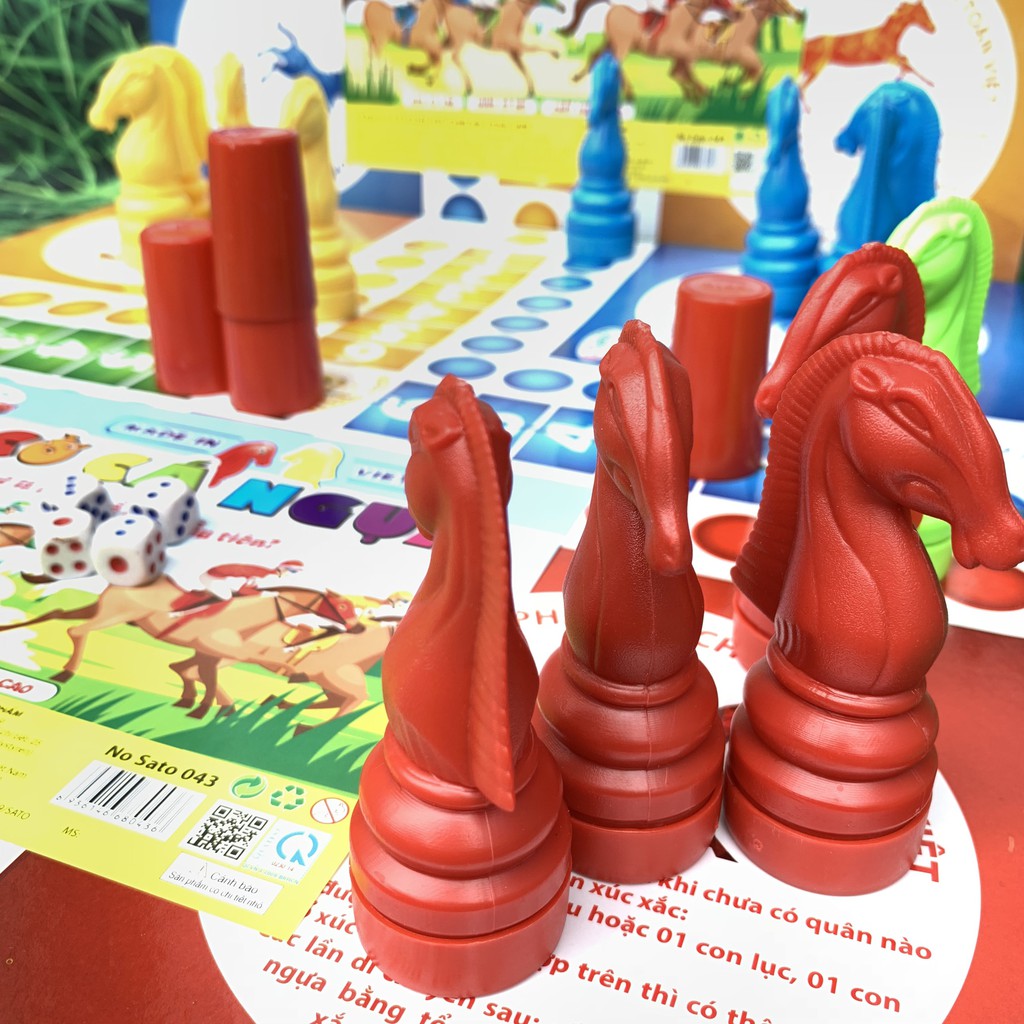 Đồ Chơi Cờ Đua Ngựa,Cá Ngựa Sato 2 Phiên Bản Có Hộp Đựng Tiện Lợi Board Game Gia Đình Vui Nhộn