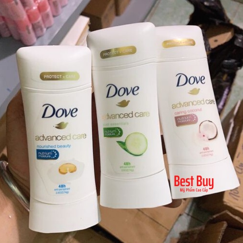 [USA] Lăn Khử Mùi Dove Advanced Care Khô Thoáng Dịu Nhẹ Hương Trái Cây 74g (Sáp - Nữ)