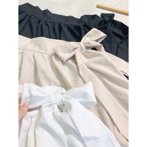 áo trễ vai nơ 3 màu , áo babydoll kiểu hót A290 hihishophaha | BigBuy360 - bigbuy360.vn