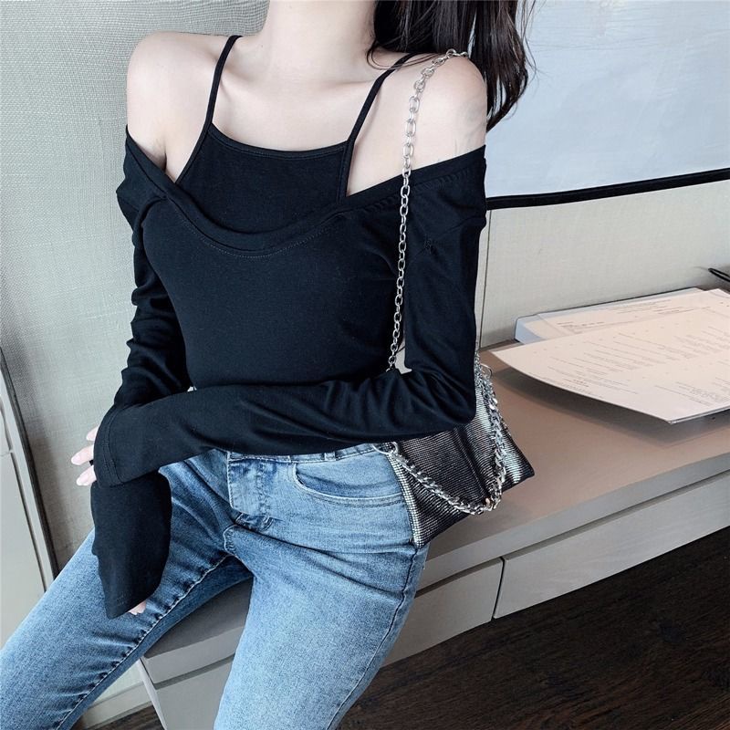 Áo Thun Nữ Dài Tay Cổ Tròn Thời Trang Hàn Mới