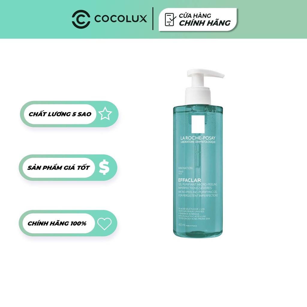 [Công Ty, Tem Phụ] Gel tắm cho da mặt và cơ thể La Roche-Posay 400ml - MB246300 [Coco Shop]