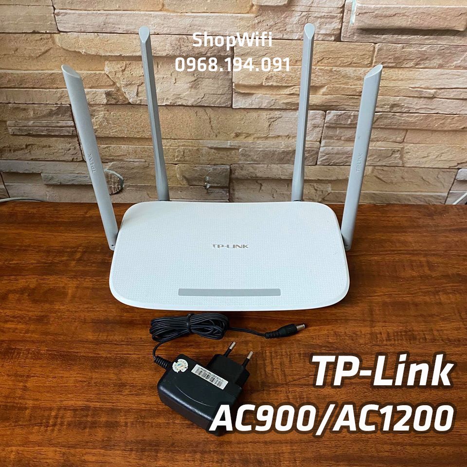 Bộ phát wifi TPLINK 4 râu XUYÊN TƯỜNG, băng tần kép, AC900 cực khỏe