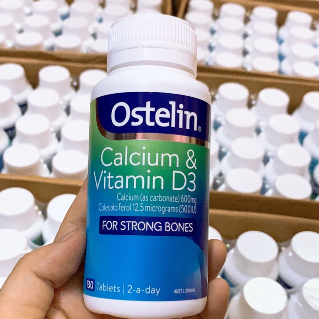 Canxi cho bà bầu, Ostelin Calcium & Vitamin D3, 130 viên nội địa Úc