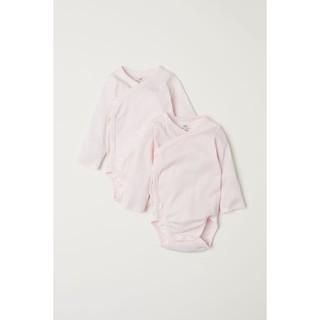Set 2 bodysuit bé gái HM H&M size 2-4, 4-6m _hàng chính hãng Anh