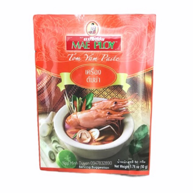 Gói gia vị lẩu Thái 50g chuẩn vị Thái Lan  - gói gia vị lẩu Thái Tom Yum nhập khẩu Thái Lan