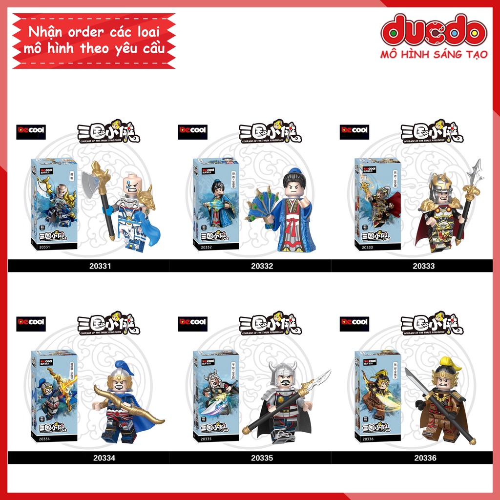 Decool 2030F 20331 - 20336 Minifigures các nhân vật tướng TAM QUỐC - Đồ chơi Lắp ghép Xếp hình Mô hình Mini