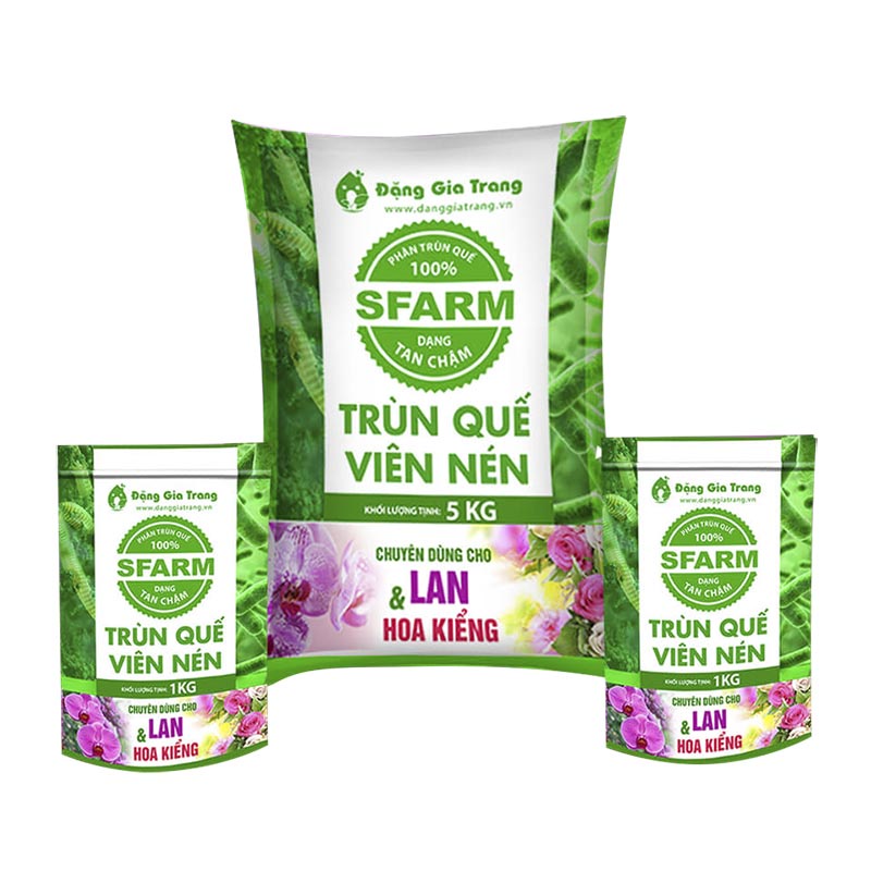 Phân trùn quế SFARM viên nén - Bịch 1kg (PSF-002)