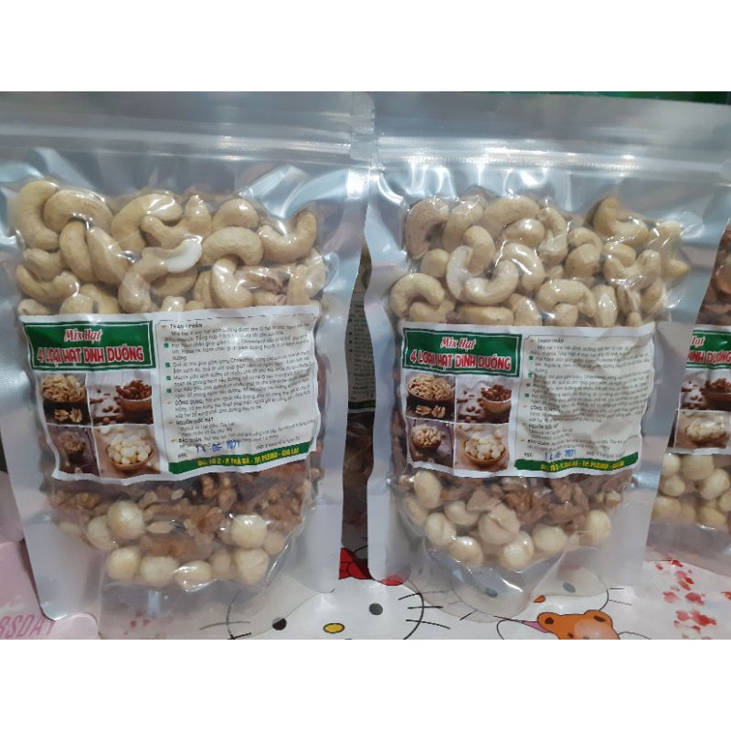 Mix 4 loại hạt ngon macca, óc chó,hạnh nhân, hạt điều hàng ngon chuẩn 1kg