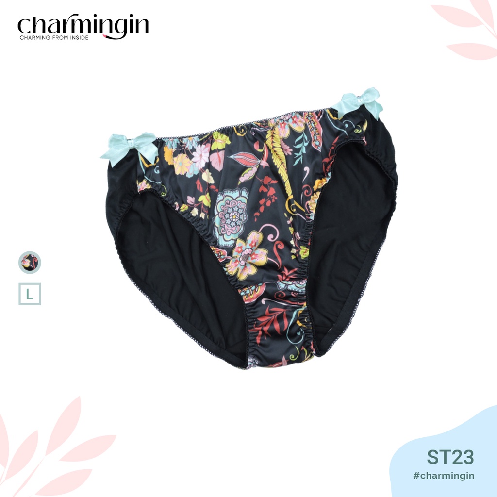 Quần lót satin họa tiết hoa size L - QLST0023