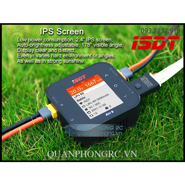Sạc ISDT Air 8 500W 20A 1-8S Smart Charger