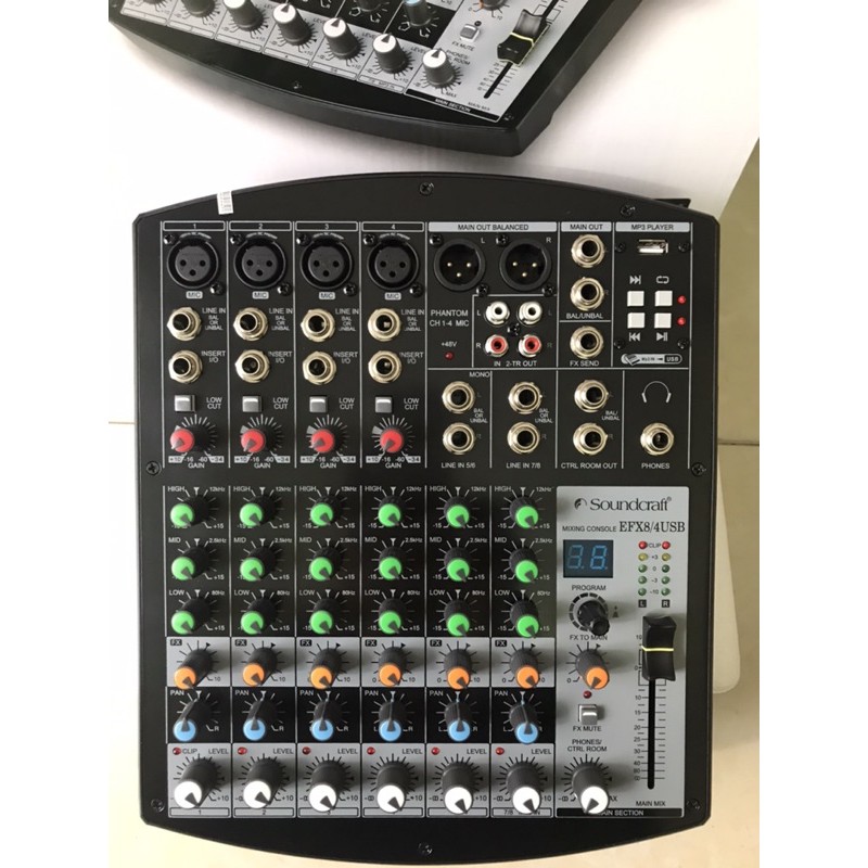 Bàn Mixer SoundCaft EFX8/4usb và soundCaft FX8u