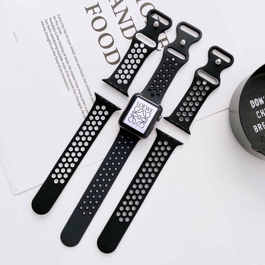 Dây Đeo Silicone Thay Thế Cho Đồng Hồ Thông Minh Apple Watch iwatch7 Series 6/5/4/3/SE 41mm45mm 40mm44mm 7 6 5 4 3 2 1 SE