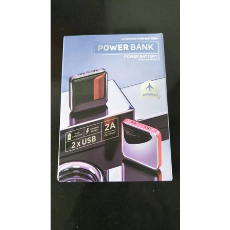 Sạc dự phòng mini pin 10000mAh gọn gàng với đèn Led và 2 cổng usb