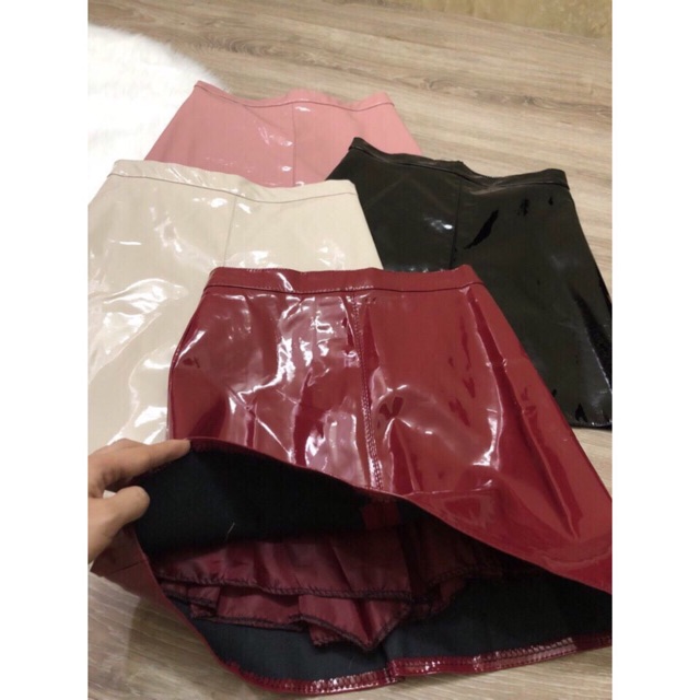 Chân váy da bóng dáng Classic hàng QC | BigBuy360 - bigbuy360.vn