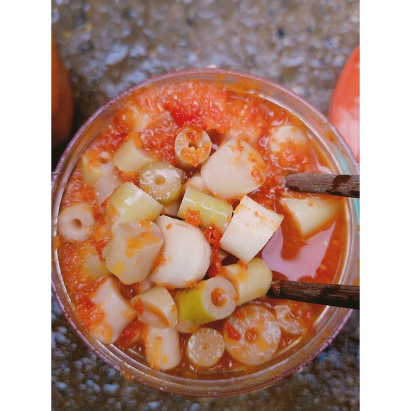 Măng trúc Yên Bái ngâm muối ớt hộp 1kg