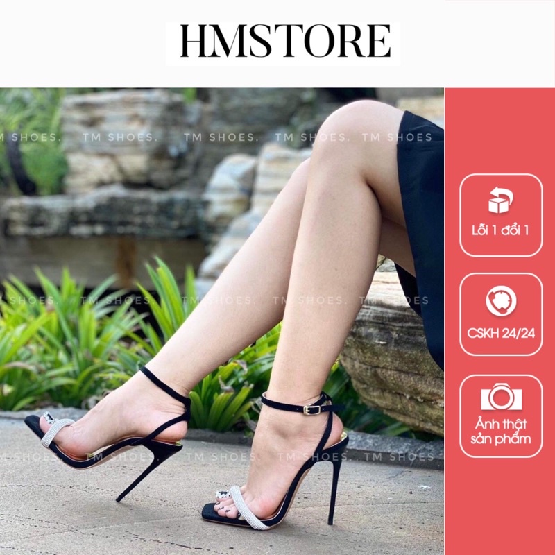 Sandanl hở mũi gót nhọn dây đá 9 cm - HMStore