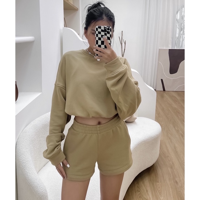 Set Quần Short + Áo Croptop | BigBuy360 - bigbuy360.vn