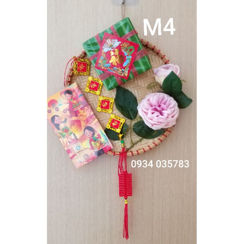 Mẹt tre 25-30cm trang trí tết cổ truyền nhiều mẫu