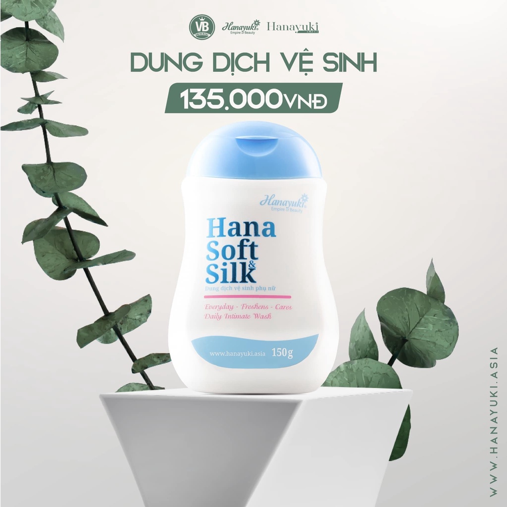 Dung dịch vệ sinh hanayuki vb soft silk và hana soft silk chai 150g hàng chính hãng