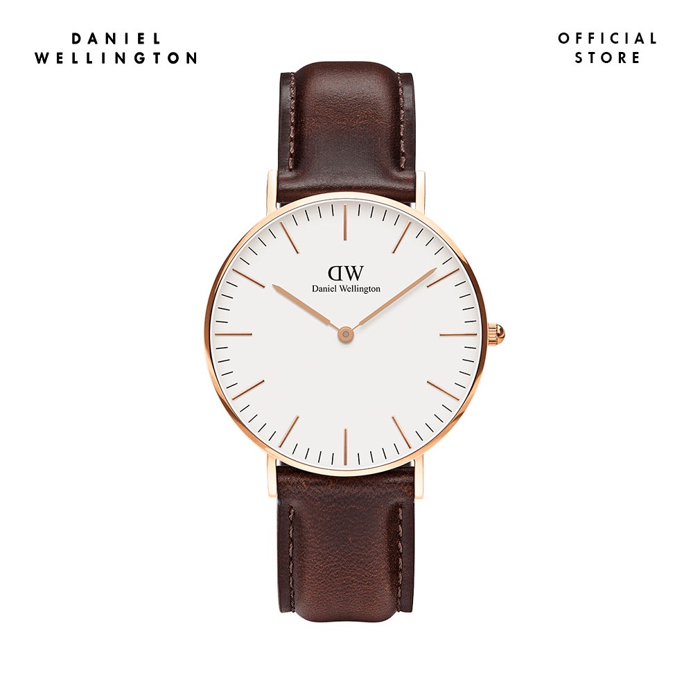 Đồng hồ Nam, Nữ Daniel Wellington dây da Classic Bristol 36mm DW00100039
