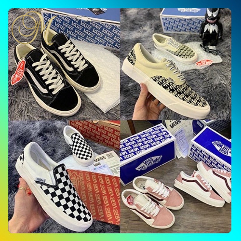 [Giảm giá - Hot trend ] Giày thể thao sneakers nam nữ vans vault, fog ,caro, hồng phấn hàng 11