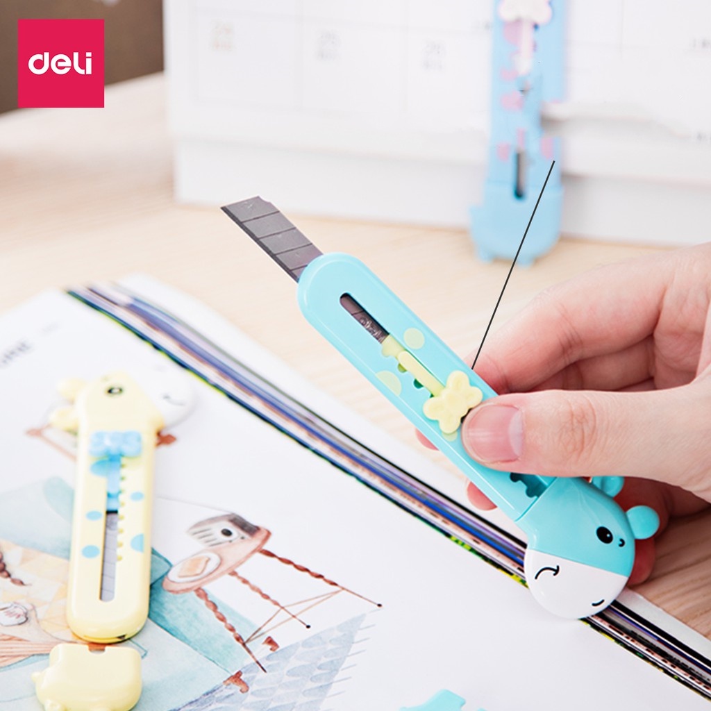 Deli Dao rọc giấy mini 55mm hình hoạt hình dễ thương