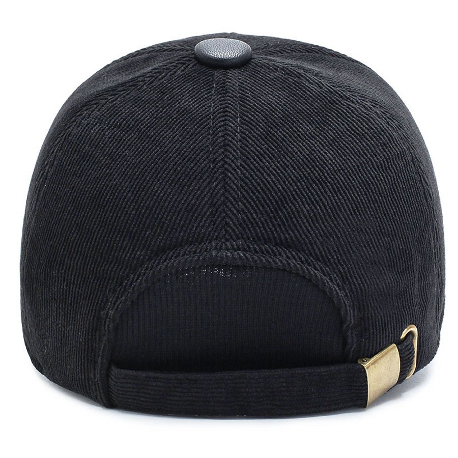 Mũ lưỡi trai mùa đông viền da M Sport có che tai – vải nhung tăm cao cấp