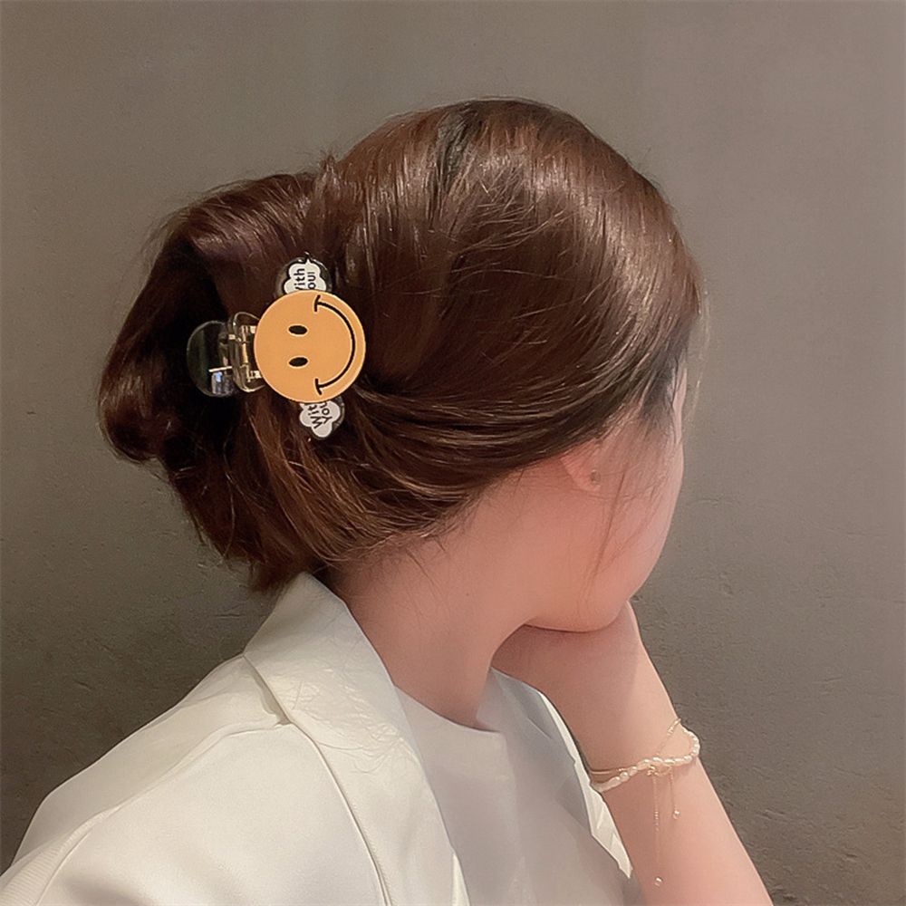 Kẹp tóc hình bông hoa mặt cười độc đáo phong cách Hàn Quốc thanh lịch cho nữ