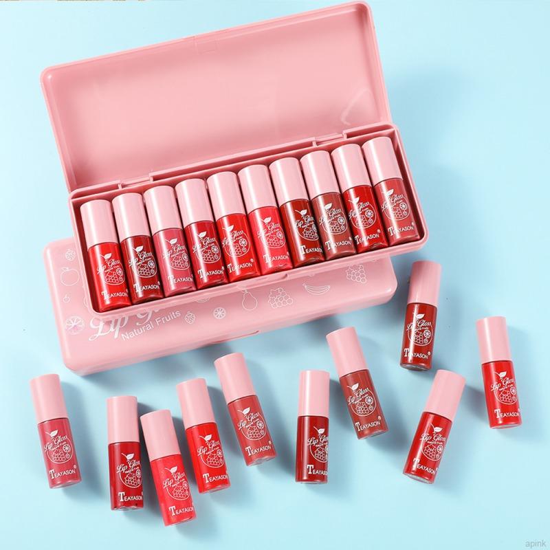 [Hàng mới về] Set 10 son kem màu bóng có dưỡng lâu trôi thời trang xinh xắn | BigBuy360 - bigbuy360.vn