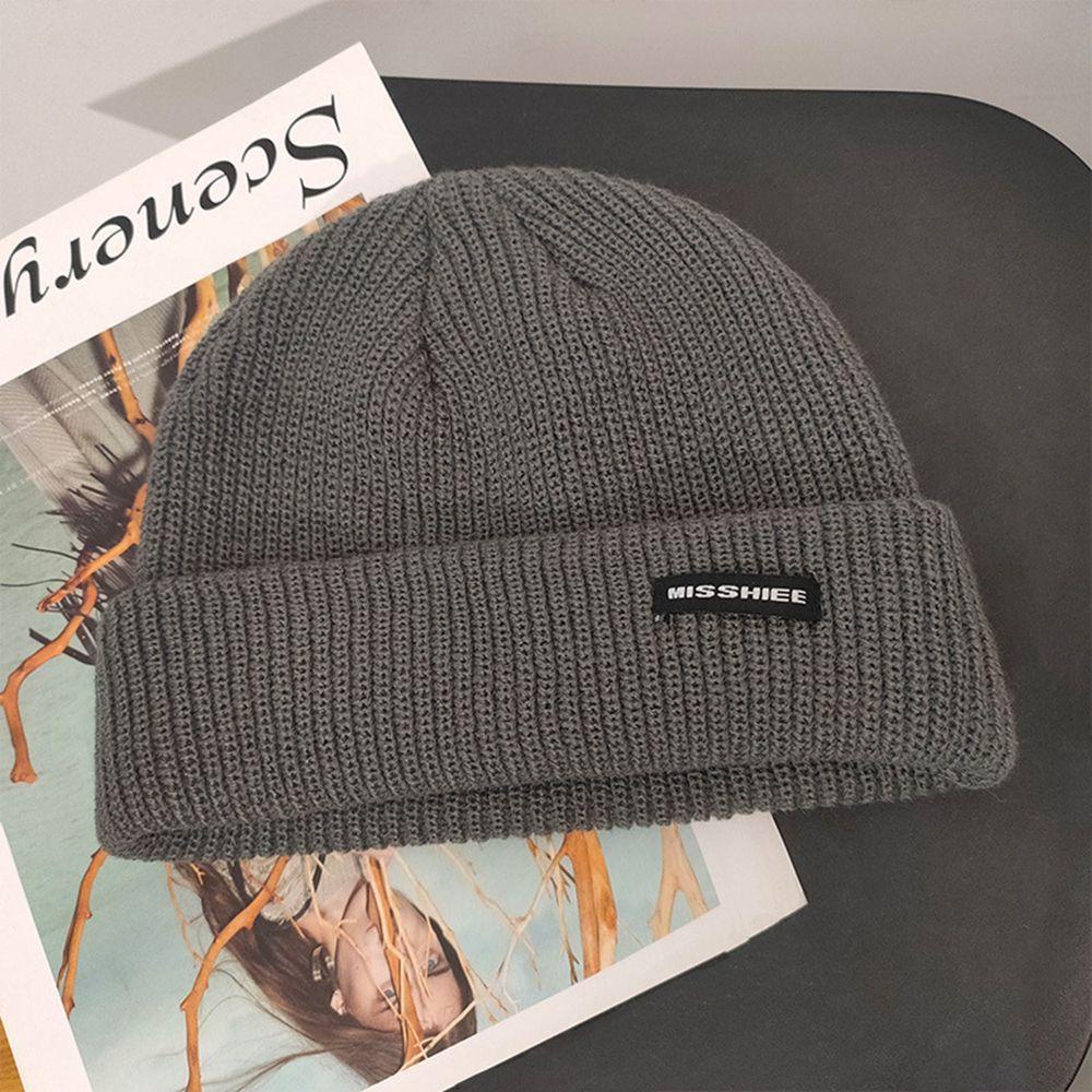 Mũ Len Beanie Màu Sắc Kẹo Ngọt Họa Tiết Chữ Đơn Giản Thời Trang Thu Đông Cho Nữ