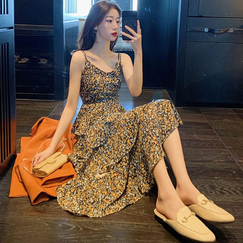 Đầm Nữ Không Tay Cổ Chữ V Phong Cách Cổ Điển Hàn Quốc | BigBuy360 - bigbuy360.vn