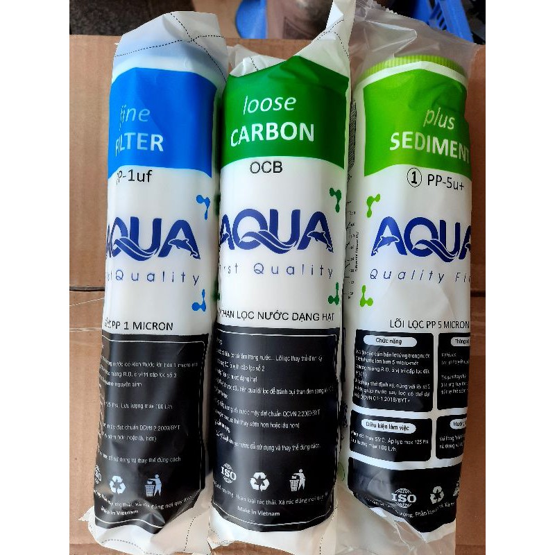 Bộ 3 lõi lọc số 123 AQUA