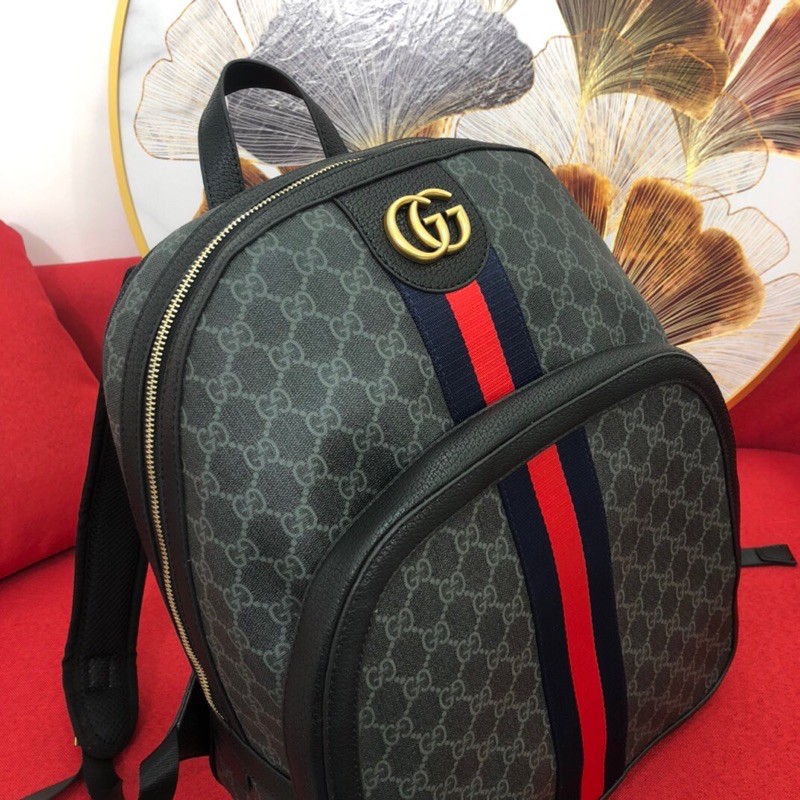 BaLo thời trang Gucci GG in hoạ tiết  kẻ dọc sành điệu cao cấp