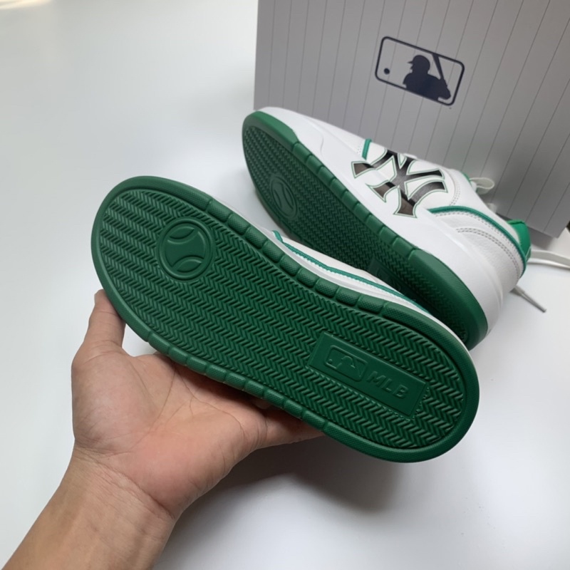 Giày MLB liner 2022 xanh bản trung tăng chiều cao.Tặng hộp,tất,lọ tẩy
