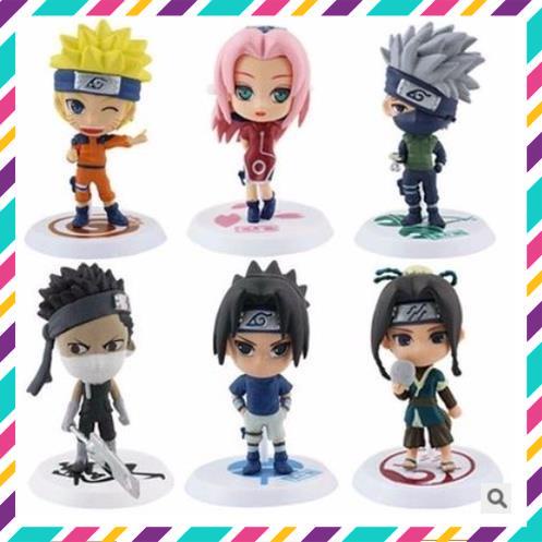 Mô Hình Naruto, Kakashi, Sasuke Chibi, Decor Trang Trí Phòng Học, Bộ Sưu Tập Mô Hình - Cao 5-7 cm - Tượng Figure Naruto