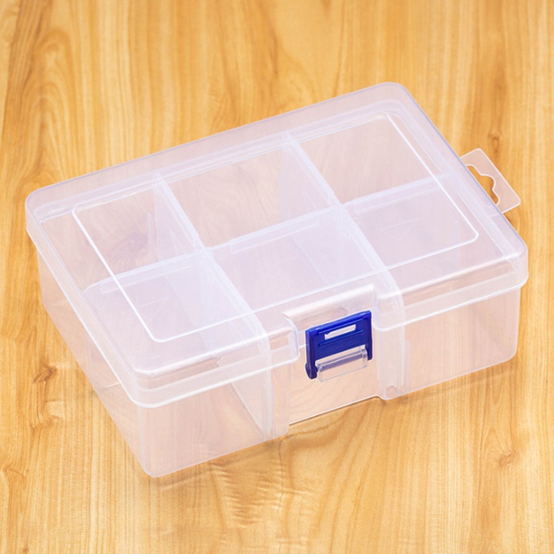 Hộp Nhựa 6 Ngăn Trong Suốt Đựng Trang Sức