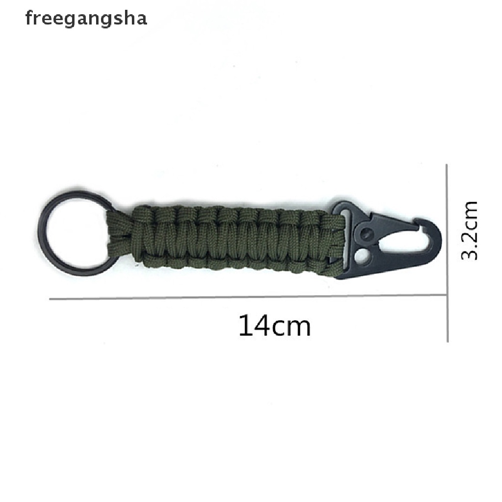 [FREG] High Quality Emergency Knot Keychain Outdoor Carabiner EDC Tool Rope Key Chain FDH