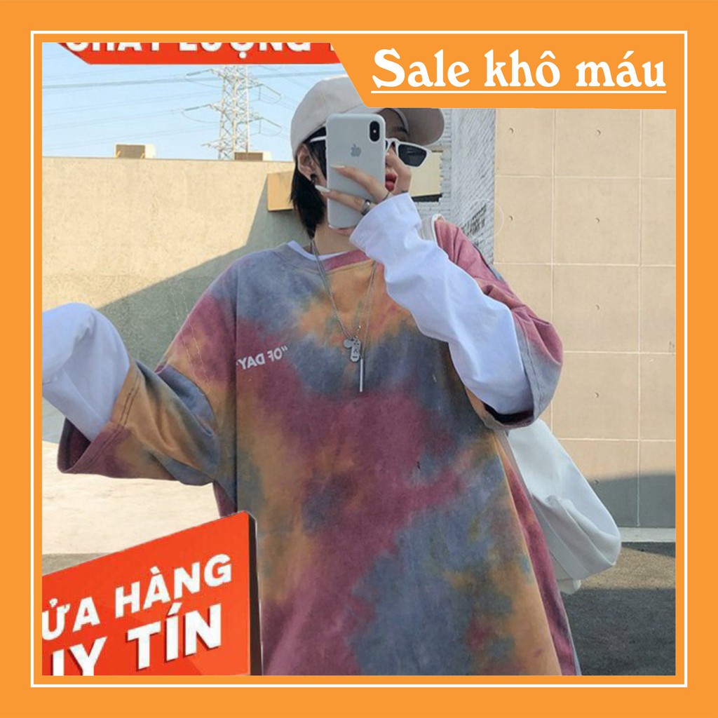 Áo thun OF DAY tay lỡ loang màu form rộng hàng đẹp siêu hot- A21 | BigBuy360 - bigbuy360.vn