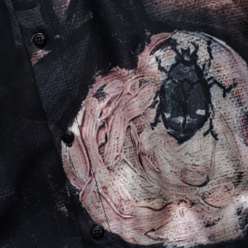 Áo sơ mi nam hoạ tiết tranh sơn dầu Bigsize < 120kg