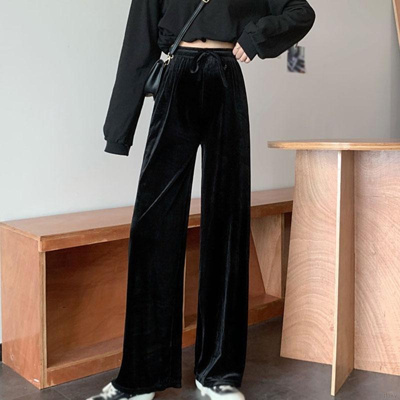 Quần Nhung Ống Rộng Phong Cách Hàn Quốc Trẻ Trung Dành Cho Nữ