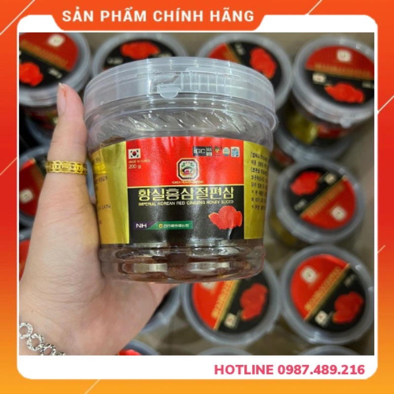 Hồng Sâm Thái Lát Tẩm Mật Ong NongHyup 200g Hàn Quốc Cao Cấp