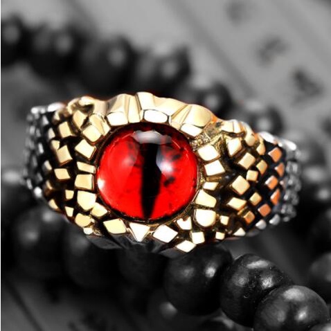 Nhẫn Kim Loại Hình Mắt Đỏ Phong Cách Punk Mới 2022 Làm Quà Tặng Sinh Nhật Cho Nam