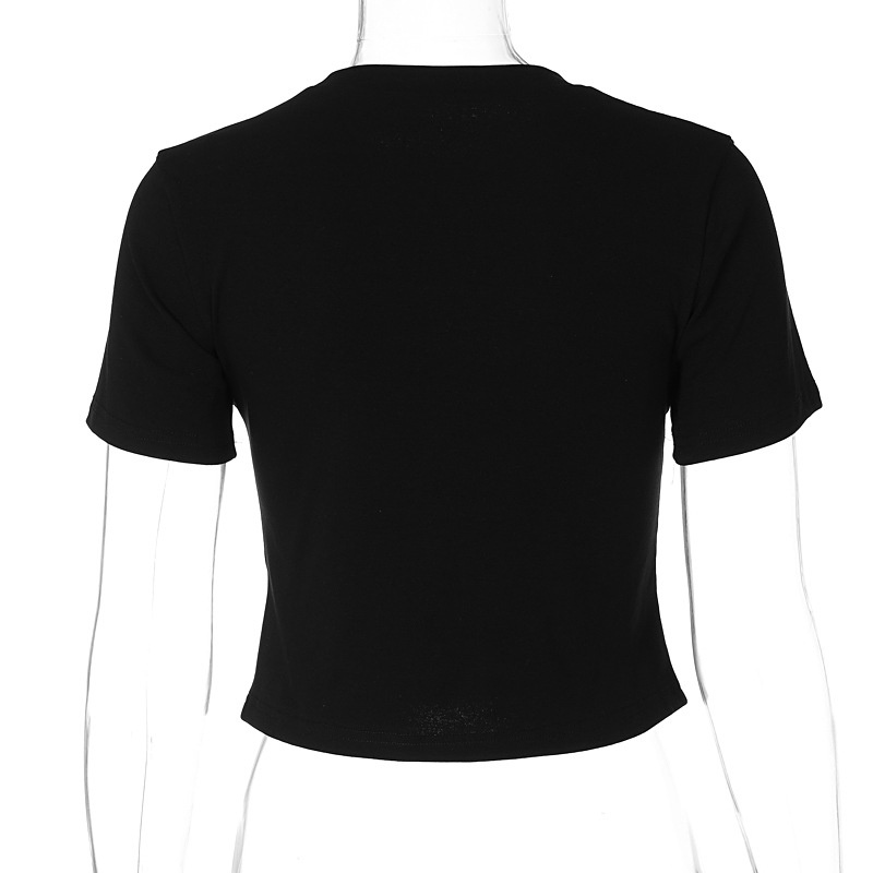 Áo Thun Tay Ngắn Cổ Tròn In Chữ Thời Trang Cho Nữ